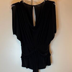 BCBGMaxAzria Black Drape Blouse